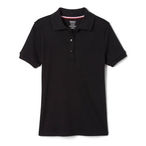 French Toast School Uniform Girls Short Sleeve Fitted Interlock Polo with Picot Collar (Feminine Fit) - 1 of 2