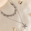 SOHI Women's Metallic Silver The Bahamas Multi-Layer Necklace - 3 of 4