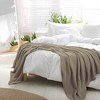 PiccoCasa Sofa Couch Solid Lightweight Cotton Knit Soft Throw Blanket - 3 of 4