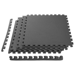 Racxily Puzzle Exercise Mat Foam Gym EVA Mat Interlocking Tiles Protective Flooring for Gym Equipment, Gray - 1 of 4