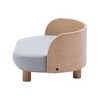Gulches Scandinavian Style Small and Medium-sized Dogs Pet Sofa with Solid Wood Legs, Curved Wooden Back, Velvet Cushion in Light Gray - 2 of 4