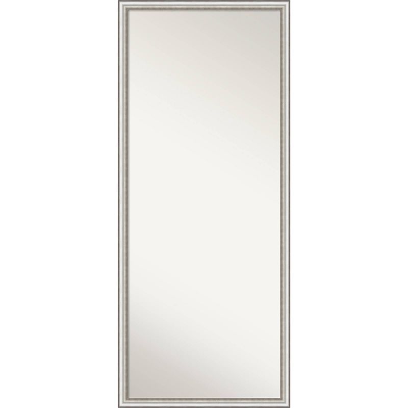 27&#34; x 63&#34; Non-Beveled Salon Silver Narrow Full Length Floor Leaner Mirror - Amanti Art, 1 of 10