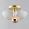 Maxim Lighting Poppy 1 - Light Flush Mount in  White/Satin Brass - 4 of 4