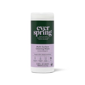 Lavender & Bergamot Multi Surface Cleaning Wipes - 35ct - Everspring™ - 1 of 4