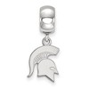 Black Bow Jewelry Sterling Silver Michigan State Spartans NCAA Bead Charm - 2 of 4