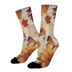 Fall In Love Women Printed Crew Socks Funny Funky Socks Soft Polyester Novelty Gifts for Artists Men - 1 of 1