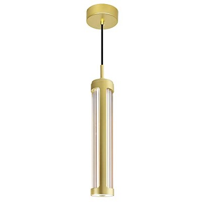 CWI Lighting Neva 3 in LED Integrated Satin Gold Pendant