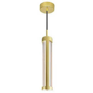 CWI Lighting Neva 3 in LED Integrated Satin Gold Pendant - 1 of 4