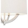 Possini Euro Design Brushed Nickel Drum Pendant Chandelier 21" Wide Modern Oatmeal Linen Shade 4-Light Fixture for Dining Room - 3 of 4