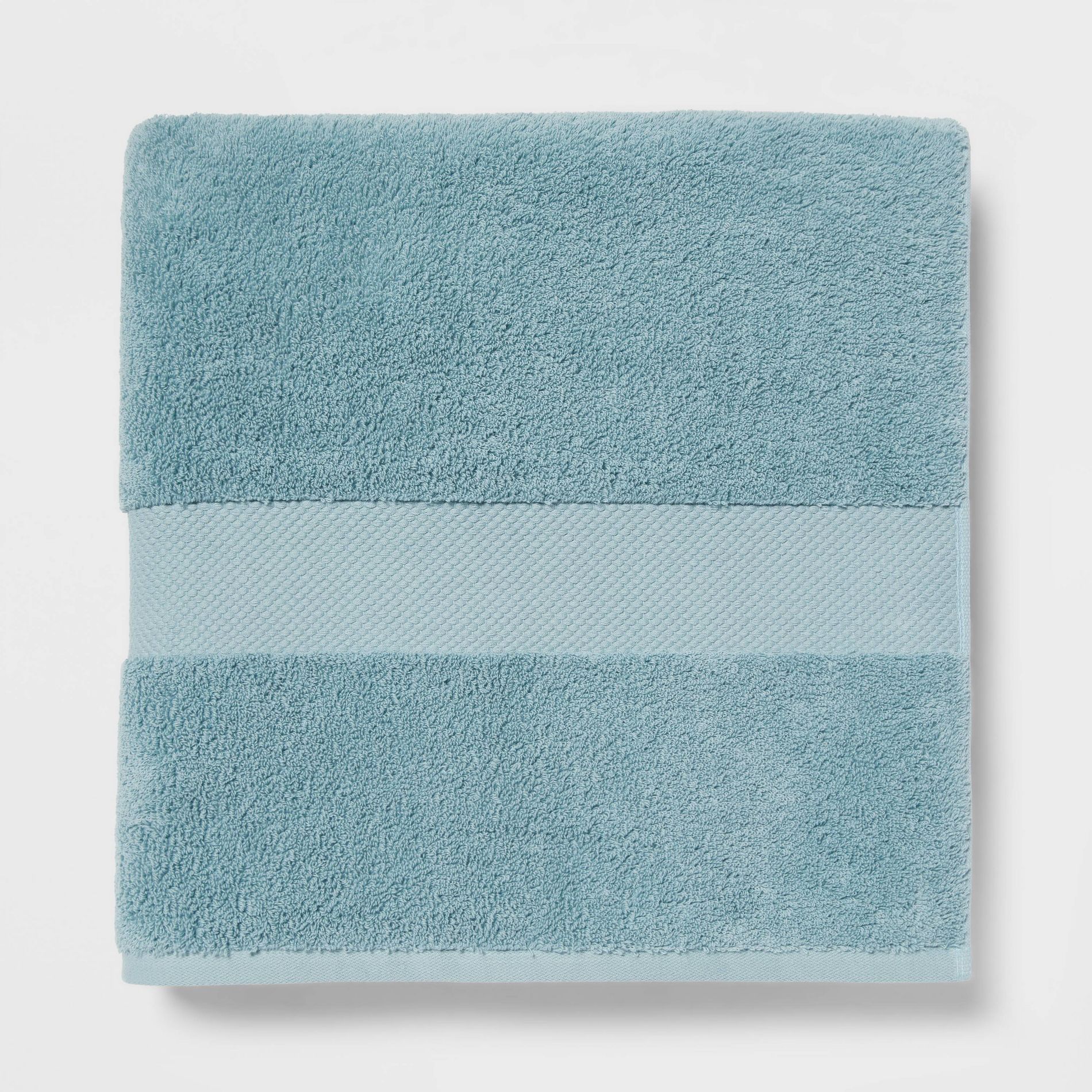 Performance Plus Oversized Bath Towel Aqua - Threshold™: Heavyweight Cotton, Fade-Resistant, Machine Washable