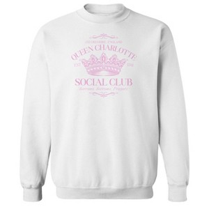 Rerun Island Women's Queen Charlotte Long Sleeve Oversized Graphic Cotton Sweatshirt - 1 of 2