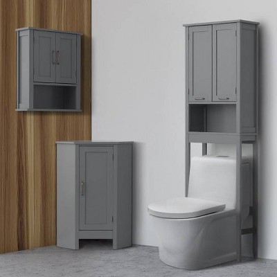 Elegant Home Fashions Dawson Over The Toilet Storage, Grey