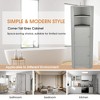 Tall Bathroom Freestanding Corner Cabinet With 2 Doors And Adjustable Shelves - HABITRIO - 4 of 4