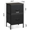 Nightstand with 2 Drawers, Bedside Furniture for Bedroom, College Dorm, End Table with Fabric Bins, Dormitory - 4 of 4