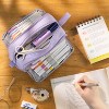 Fmeida Large Capacity Pen Pencil Case with 4 Compartments, Multi-Slot Pencil Pouch Bag Aesthetic School Supplies Organizer - 2 of 4