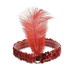 Unique Bargains Women's Feathers Faux Diamond Headbands 1 Pc - 1 of 4
