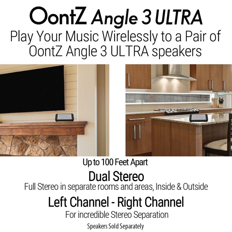 OontZ ULTRA Bluetooth Speakers, IPX7 Waterproof, 100 ft Wireless Range, Portable, White, 3 of 7