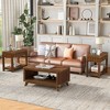NicBex Modern Rectangular Wood Coffee Table with Storage Shelf,End Table with Solid Wood Legs,Center Table for Living Room - 3 of 4