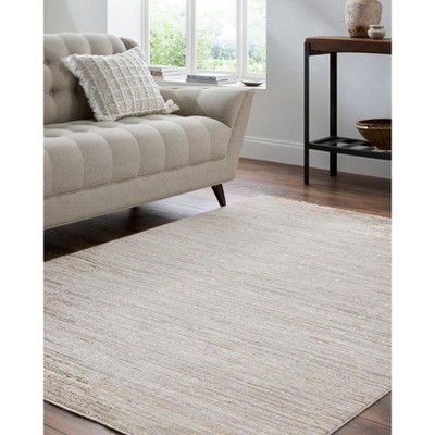 Oatmeal Polyester Medium Pile Rectangular Area Rug