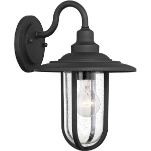 Minka Lavery Industrial Outdoor Wall Light Fixture Sand Coal 13 1/4" Seedy Glass Shade for Post Exterior Barn Porch Yard Patio - 1 of 1
