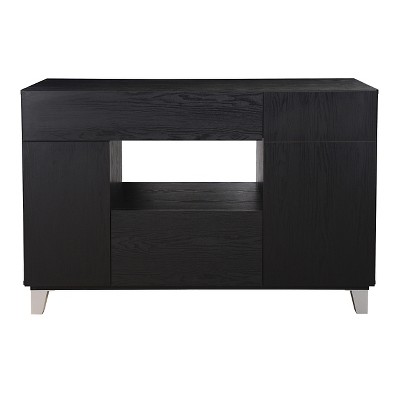 Darrell Contemporary 2 Cabinet Server Wood/Black - HOMES: Inside + Out