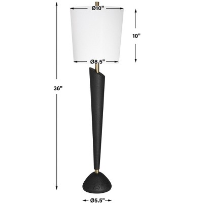 Modern Black and White Steel Buffet Lamp with Antique Finish
