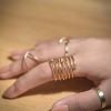 Maya's Grace Stackable Midi and Knuckle Rings Set for Women, 6-Piece Boho Aesthetic Jewelry in Gold and Silver - 3 of 4