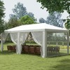 Resenkos Canopy, Outdoor Canopy Tent,10' x 20' Party Tent, Outdoor Wedding Canopy with Removable Sidewalls,White - 2 of 4
