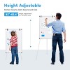 INFURNIC Whiteboard Easel Magnetic White Board Dry Erase Porbable Boards Height Adjustable with Stand for School Office Home, White, 23.6"*1.57"*62.4" - 4 of 4