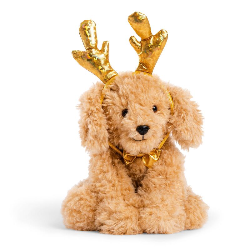 FAO Schwarz Cheers 4 Antlers Golden Mutt 12&#34; Stuffed Animal with Removeable Wear-and-Share Ears, 6 of 9