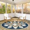 Sunnydaze Rodanthe Acacia Wood Outdoor Dining Armchairs with Cushions - 2pk - Natural/Bone White - 4 of 4