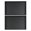 Unique Bargains PU Leather Stackable Black Jewelry Organizer Trays with Removable Dividers Set of 2 - 2 of 4