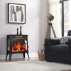 R.W.FLAME Electric Fireplace Heater, Freestanding Fireplace Infrared Stove with Remote Control and Timer, 3D Realistic Flame Effects, BLACK - 2 of 4