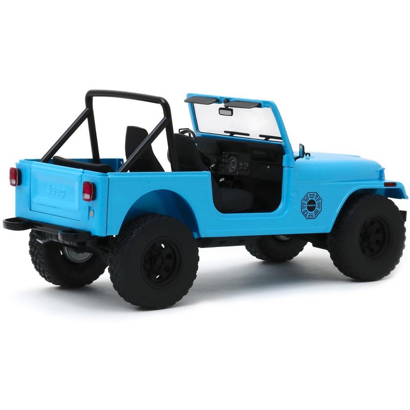 1977 Jeep CJ-7 "Dharma" Blue "Lost" (2004-2010) TV Series 1/18 Diecast Model Car by Greenlight, 2 of 4