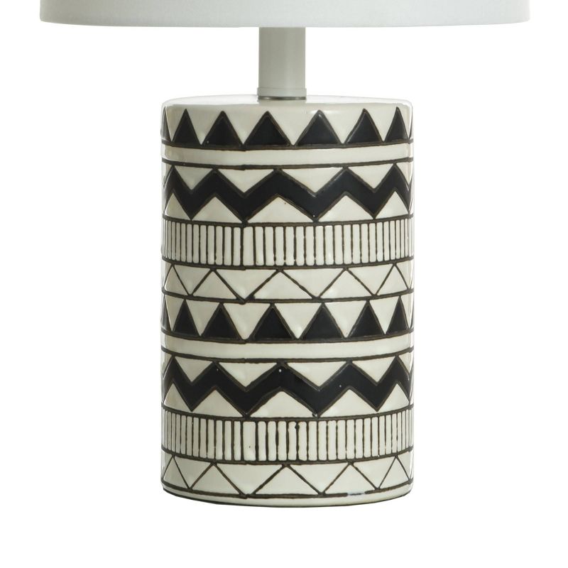 Ceramic and Metal Table Lamp Black/White Finish - StyleCraft, 5 of 15