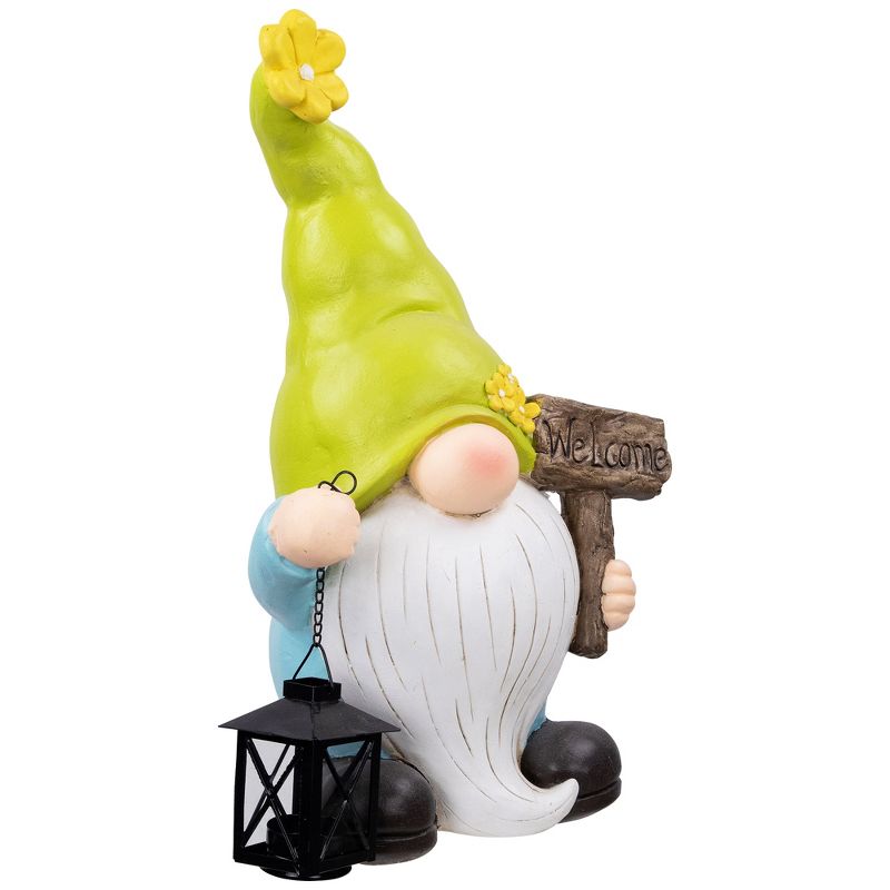 Northlight Welcome Gnome with Lantern Outdoor Garden Statue - 17.75", 5 of 9