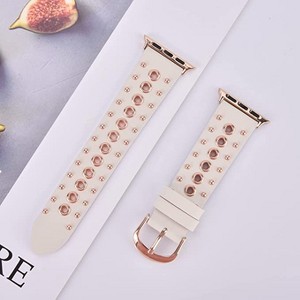 Worryfree Gadgets Leather Band for Apple Watch 38mm 40mm 41mm, 42mm 44mm 45mm iWatch Band Series 8 7 6 5 4 3 2 1 & SE - 1 of 3
