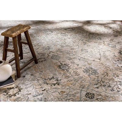 Claydon Taupe and Beige Synthetic Runner Rug 2'7" x 7'3"