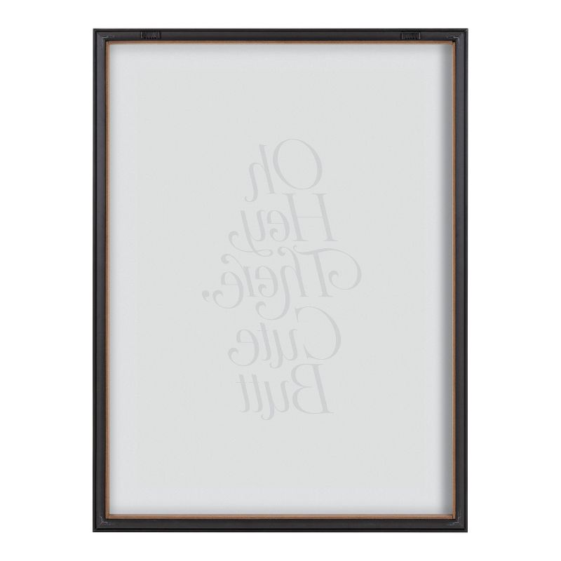 18&#34; x 24&#34; Blake Nice Butt Framed Printed Glass Gray - Kate & Laurel All Things Decor: UV-Resistant, Easy Hang, Modern Quote Wall Art, 5 of 8