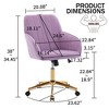 CAVINAS Ergonomic Office Chair, Adjustable Office Chair, Velvet Home Office Desk Chair, Desk Chair Comfy, Swivel Chair, Backrest Seat - 3 of 4