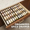 Bamboo Spice Drawer Organizer, Expandable 4 Tier Spices Rack for Cabinet Drawer,(Jars Not Included, From 12" to 23" Wide) - 2 of 4