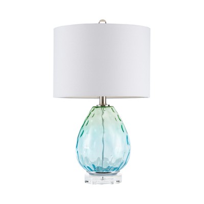 Borel Ombre Glass Table Lamp with White Drum Shade