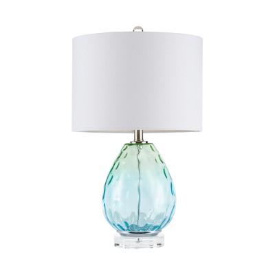 Martha Stewart Borel Ombre Glass Table Lamp: Modern Drum Shade, 72 ...