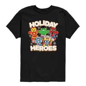 Boys' - Marvel - Holiday Heroes Short Sleeve Graphic T-Shirt - 1 of 4