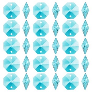 Unique Bargains Hanging Ornament DIY Craft Prisms 2 Holes Octagon Suncatchers 0.55" 100 Pcs - 1 of 4