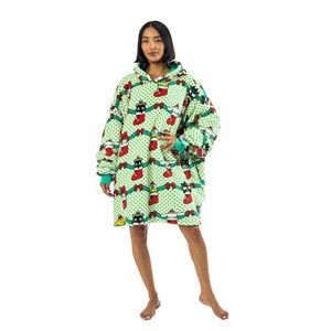 Hello Kitty & Friends Christmas Character Stockings Green Hoodie Wearable BlanketOSFA - 1 of 4