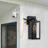 C Cattleya 2-Pack 12.5in. Dusk to Dawn Outdoor Wall Lantern Sconce with Built-in Outlet - 3 of 4