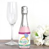 Big Dot of Happiness Just Engaged - Colorful - Mini Wine and Champagne Bottle Label Stickers - Engagement Favor Gift for Women and Men - Set of 16 - 2 of 4