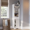 RiverRidge Ashland Tall Bathroom Storage Linen Cabinet and Organizer with Drawer and Shelves - 2 of 4