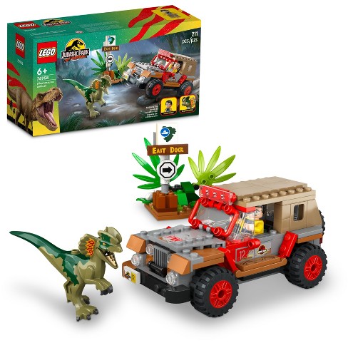 arm kontroversiel spisekammer Lego Jurassic Park Dilophosaurus Ambush Dinosaur Toy 76958 : Target